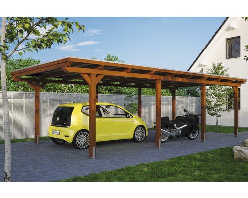 Doppelcarport SKAN HOLZ Emsland Pfostenanker HORNBACH x inkl. | 613