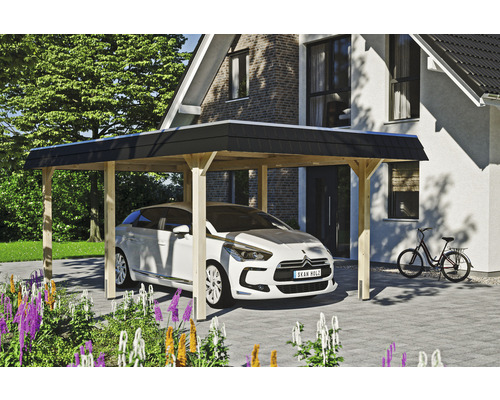 Einzelcarport SKAN HOLZ Wendland inkl. Pfostenanker 409 x | HORNBACH