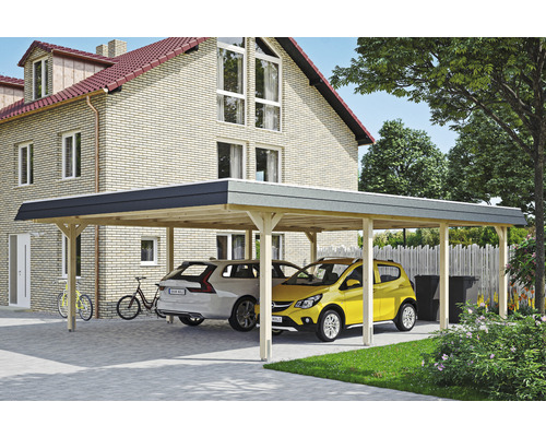 Einzelcarport SKAN HOLZ Wendland inkl. Pfostenanker 409 x | HORNBACH