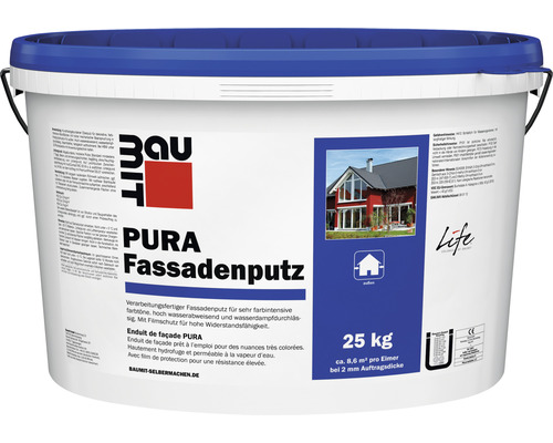 Baumit Kunstharz Fassadenputz mit Kratzputzstruktur Pura 2 mm weiß 25 kg