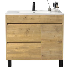 Waschtisch mit Unterschrank Differnz Sofi BxHxT 80 x 72 cm x 46 cm Frontfarbe eiche