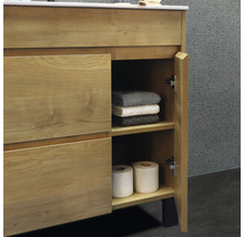 Waschtisch mit Unterschrank Differnz Sofi BxHxT 80 x 72 cm x 46 cm Frontfarbe eiche