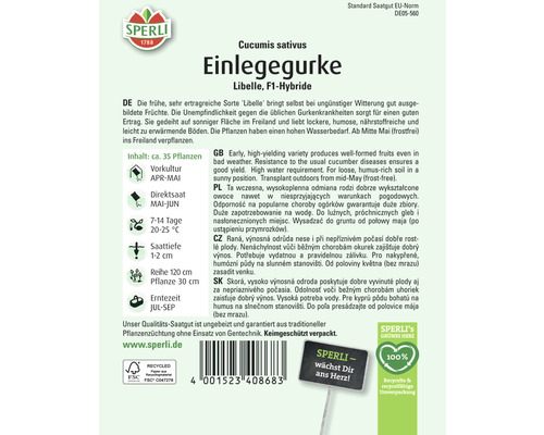 Samenpackung Einlegegurke Libelle F1-Hybride