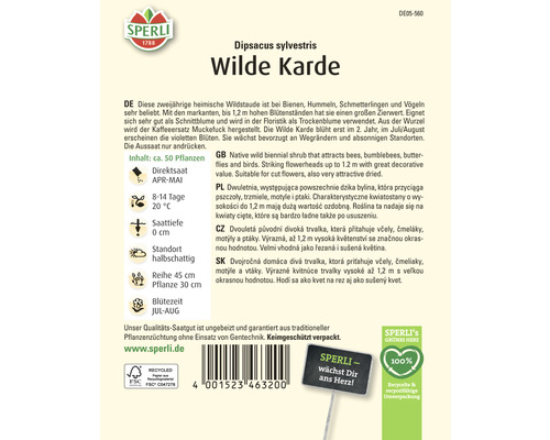 Samenpackung Wilde Karde