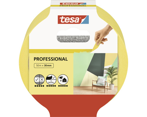 Tesa Professional Abdeckband, 50 Meter x 30 Millimeter