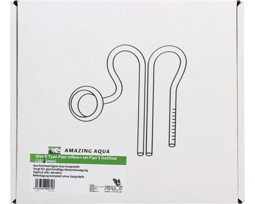 Amazing Aqua Glas R Type Pipe Inflow + Jet Pipe S Outflow Aquarienzubehör Verpackung