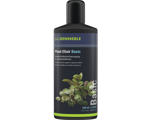 Aquariumpflanzendünger Dennerle Plant Elixir Basic, 500ml flüssig Dennerle Plant Elixir Basic, ein Komplett-Nährstoffversorgungsprodukt für Aquarienpflanzen in einer 500-Milliliter-Flasche