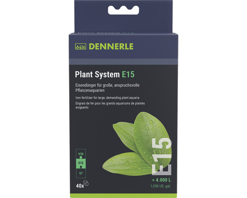 Aquariumpflanzendünger Dennerle Plant System E15, 40 Stück Eisendünger Tabletten