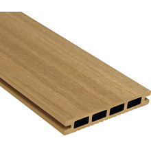 Konsta WPC Terrassendiele Nativo ECO Hohlkammerprofil beschichtet 23x145x4000 mm Eiche hellbraun