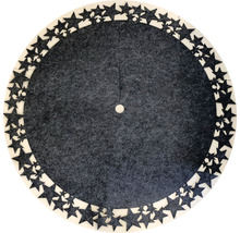 Graue Weihnachtsbaumdecke mit Sternenmuster