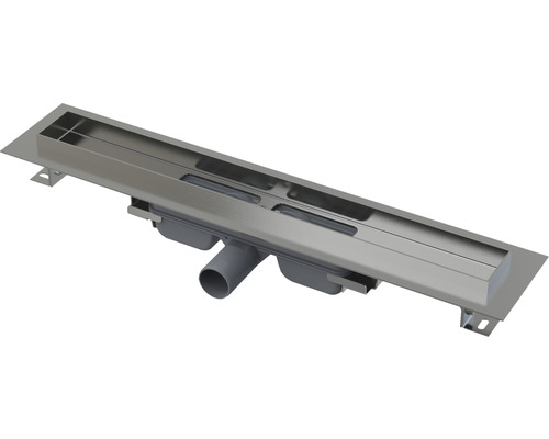 Jungborn Duschrinnenunterteil UNO 650 x 65 mm Abflussleistung 35 l/min Edelstahl Duschrinne mit Ablauf