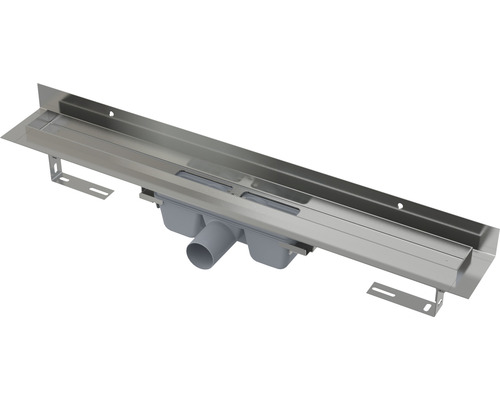 Jungborn Duschrinnenunterteil UNO 950 x 95 mm Wandeinbau Abflussleistung 35 l/min Edelstahl Duschrinne mit Montagefüßen und Ablauf