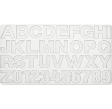 Silikon-Form Buchstaben+Zahlen 36-teilig 36x19 cm