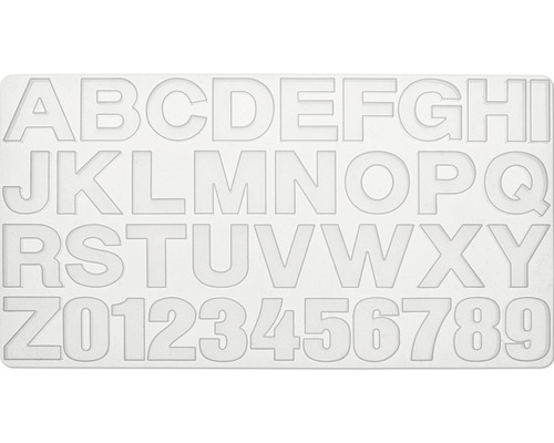 Silikon-Form Buchstaben+Zahlen 36-teilig 36x19 cm