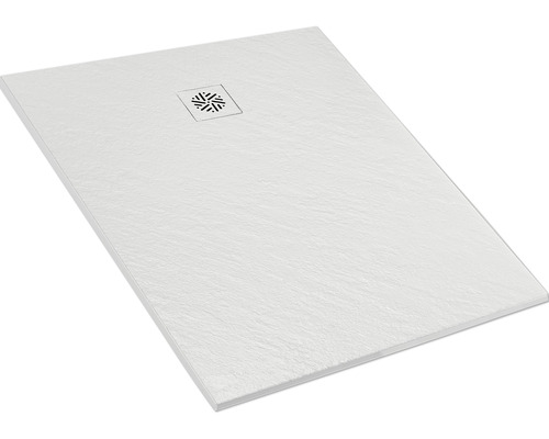 Rechteckige Duschwanne mit Ablaufgarnitur