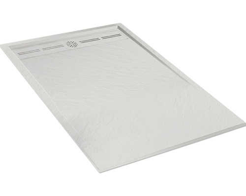 Rechteckige Duschwanne aus Steinharz mit Ablauf