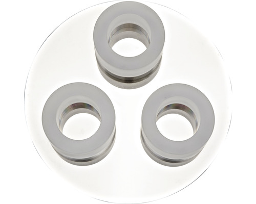 Drei Dichtungsringe auf einer transparenten Oberfläche