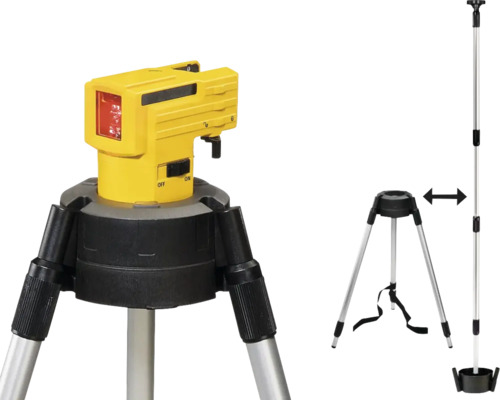 Kreuzlinienlaser mit Stativ zur präzisen Ausrichtung