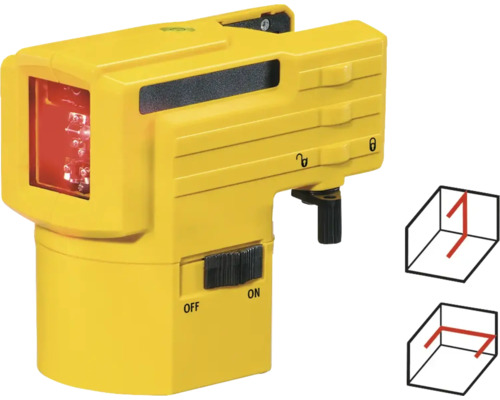 Gelber Linienlaser für den Innenausbau.