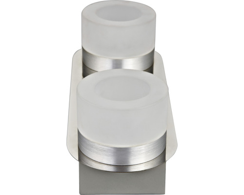 Doppelter Zahnputzbecher aus Glas und Metall