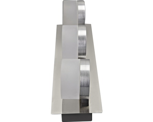 Wandleuchte mit drei Leuchten aus Metall und Glas