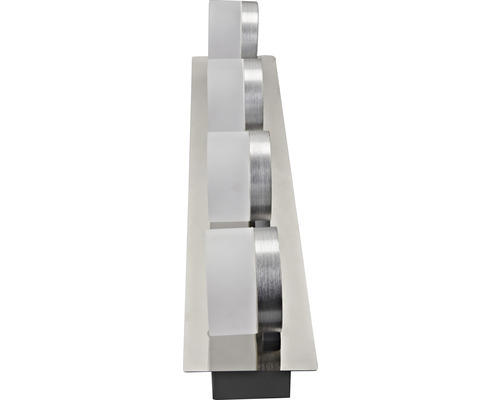 Wandleuchte mit vier Lichtern aus Metall und Glas