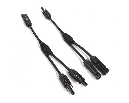Zwei Solarkabel Y-Stecker