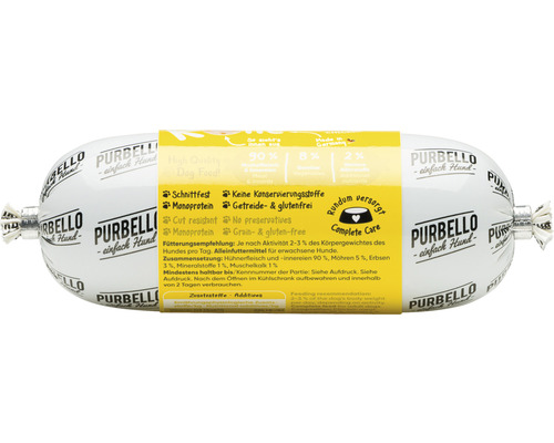 PurBello Hundefutter Rolle, Alleinfuttermittel für Hunde