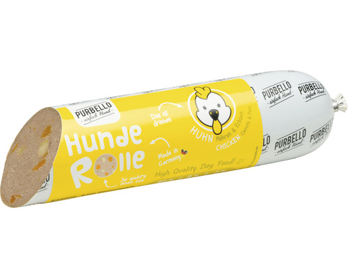 PurBello Hunderolle mit Huhn, Karotten und Erbsen