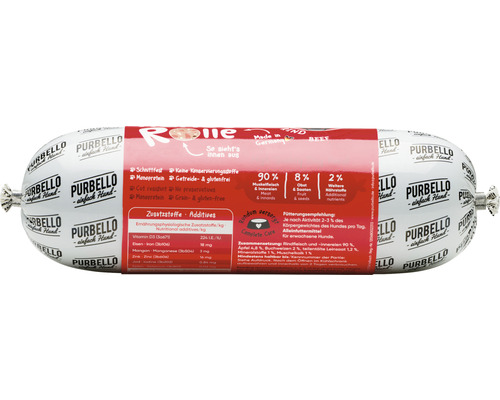 PurBello Rolle Rind Alleinfutter für Hunde