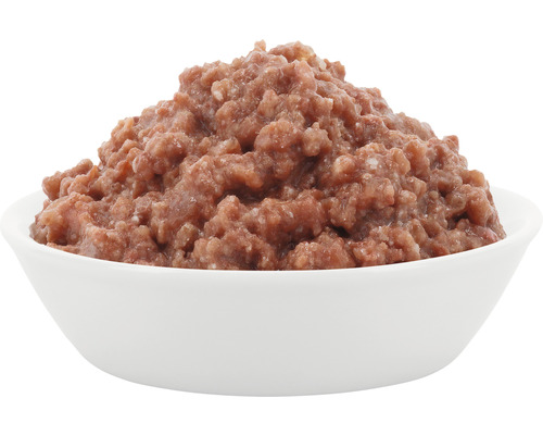 Eine Schale mit Nassfutter für Haustiere