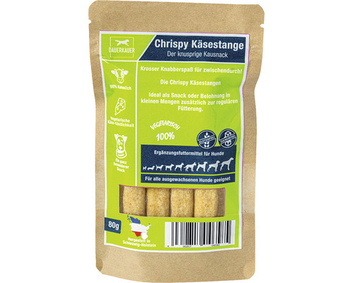 Hundesnack DAUERKAUER Chrispy Käsestange aus Milch 4 Stück 80 g Kauartikel