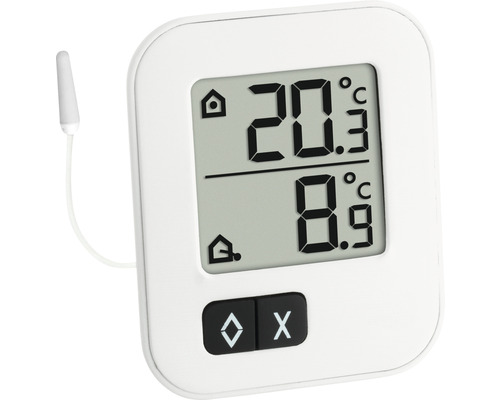 Thermometer digital für Innen und Außen mit 3M Sensorkabel