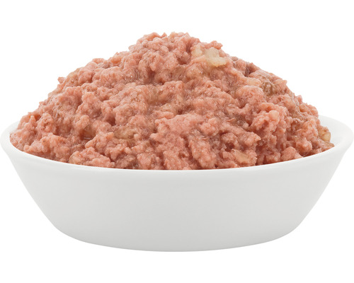 Eine Schüssel mit Nassfutter für Haustiere
