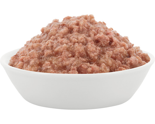 Eine Schüssel mit Nassfutter für Tiere