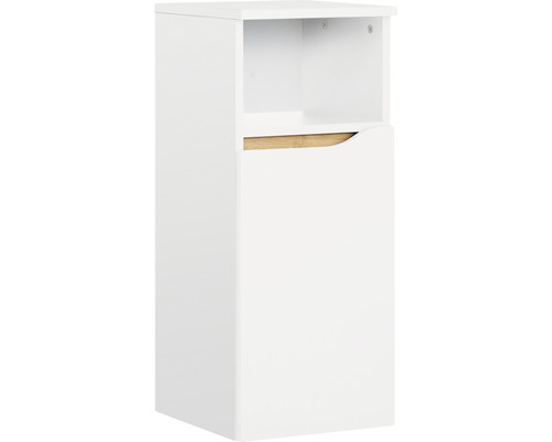 Unterschrank Pelipal Quickset 857 BxHxT 30 x 72 cm x 33 cm Frontfarbe weiß glänzend Weißer Hängeschrank mit offenem Fach und Tür