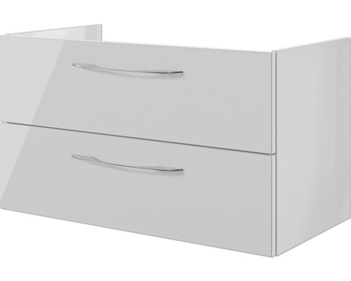 Waschbeckenunterschrank mit zwei Schubladen und Griffen