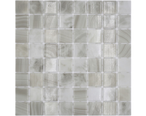 Glasmosaik VP56381PUR Quadrat ECO SEA SALT38 PUR 31,6x31,6cm Mosaikfliese mit quadratischen Steinen