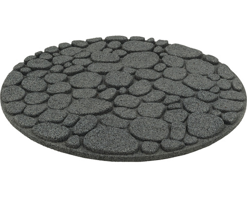 Runde Fußmatte mit Steinmuster