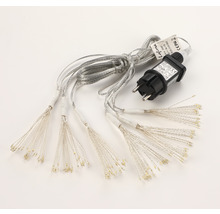 LED Feuerwerk Lichterkette Lafiora 500 LEDs 9,5 m + 5 m ZUleitung Lichtfarbe warmweiß inkl. Timer, Dimmer