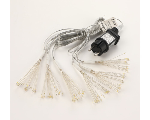 LED Lichterkette mit Strahlendesign und Netzstecker