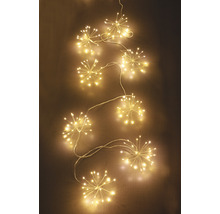 LED Feuerwerk Lichterkette Lafiora 500 LEDs 9,5 m + 5 m ZUleitung Lichtfarbe warmweiß inkl. Timer, Dimmer