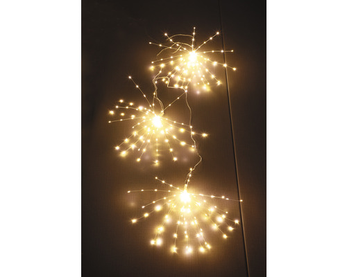 Lichterkette mit mehreren LED-Lichtern in sternförmiger Anordnung
