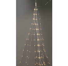 Wasserfalllichterkette Weihnachtslichter Lafiora 2 m + 5 m Zuleitung 400 LEDs Lichtfarbe warmweiß inkl. Timer und Dimmer
