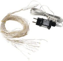 Wasserfalllichterkette Weihnachtslichter Lafiora 2 m + 5 m Zuleitung 400 LEDs Lichtfarbe warmweiß inkl. Timer und Dimmer
