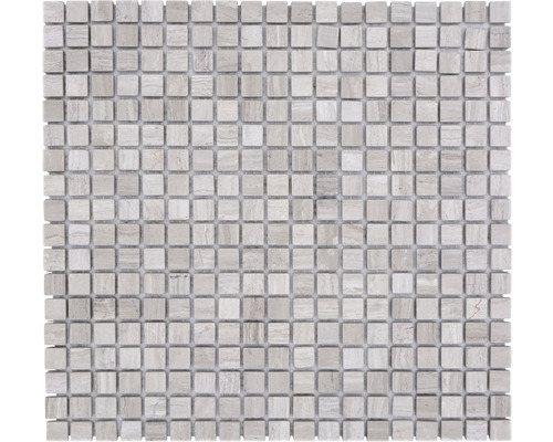 Natursteinmosaik MOS 15/2012 Quadrat Marmor grau 30,5x32,2cm Quadratische Mosaikfliese aus Steinzeug