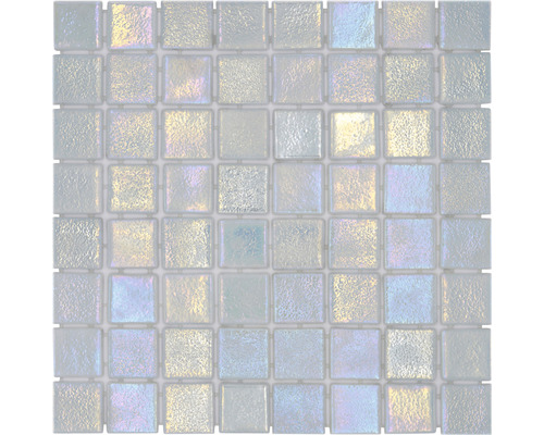 Glasmosaik VP55384PUR Quadrat ECO Shell MYSTIC 38 PUR 31,6x31,6cm Mosaikfliese aus Glas