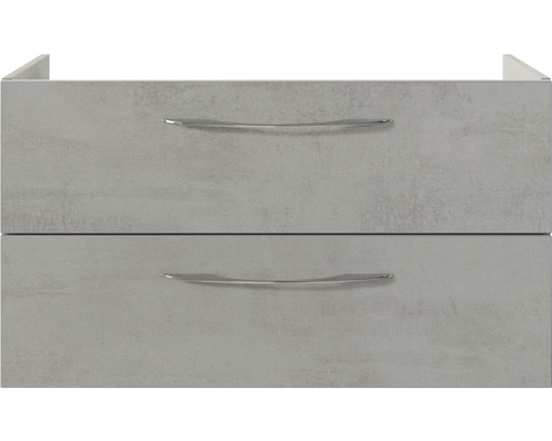 Waschtischunterschrank mit zwei Schubladen und Griffen