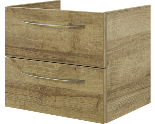Waschtischunterschrank mit zwei Schubladen und Griffen