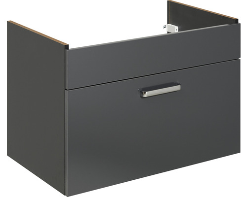 Waschtischunterschrank pelipal Mainz 80 cm anthrazit zerlegt ohne Waschtisch Waschbeckenunterschrank mit Schublade